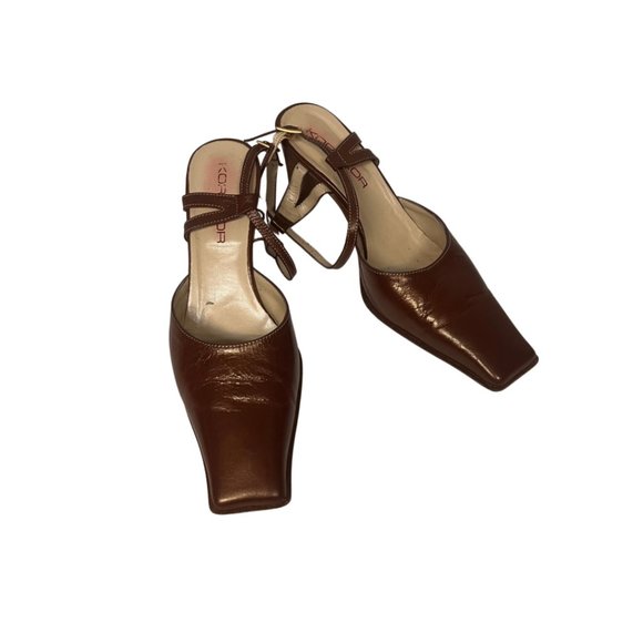 Kor@Kor Leather Strap Pump (Brown/Bronze) - Picture 3 of 7